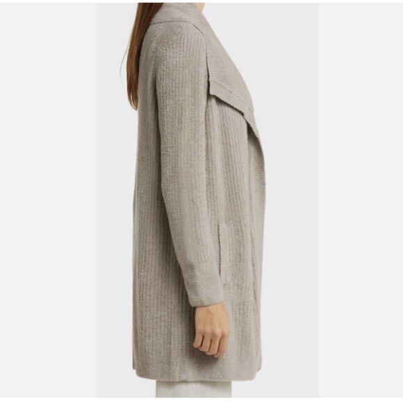 BAREFOOT DREAMS CozyChic Lite Rib Drape Cardigan in Beach Rock (XL) NWT $158 MSR - Picture 3 of 5